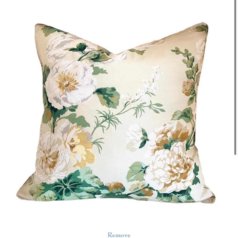 Floral Decorative Pillow PAIR. Annabel bleu